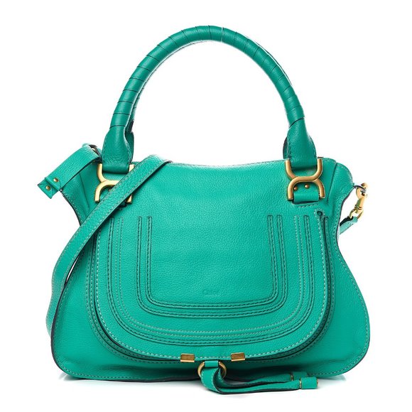 Chloe Handbags - AUTHENTIC CHLOE Green JADE  Marcie Medium Tote Bag